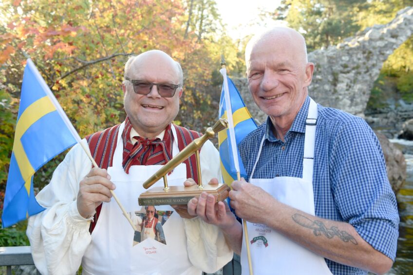 Joint winners from 2018 World Porridge Championships in Carrbridge, Calle Myrsell and Per Carlsson