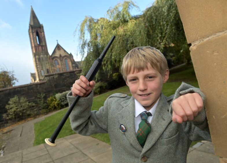 Hamish de Vries of Sleat Primary School, Skye who is the winner in the under 13 Chanter under 13 competition.