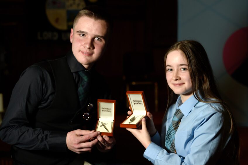 Alasdair and Isla battled it out to claim first place in the boys and girls fluent solo singing competition for 13 to 15 year old's. 