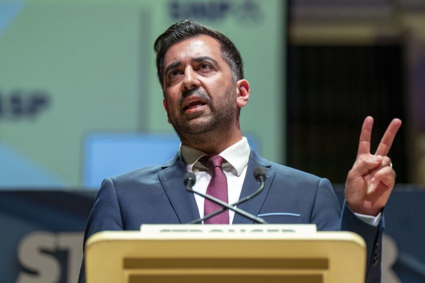 First Minister Humza Yousaf said the comments by Aberdeen councillor Kairin van Sweeden were "unacceptable". Image: Jane Barlow/PA Wire