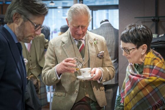 The King likes to visit farmers' markets and try regional produce.