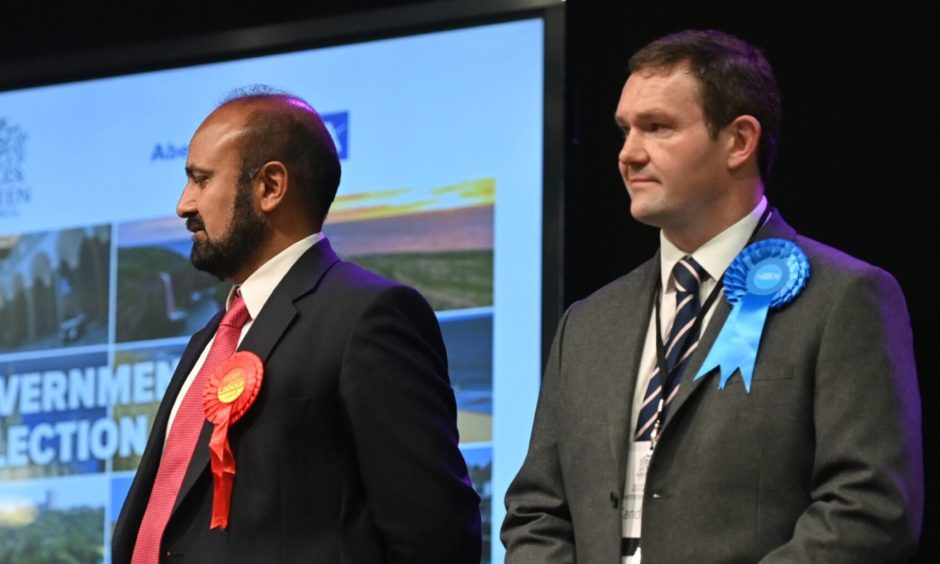 Aberdeen Labour leader M Tauqeer Malik and Conservative Duncan Massey both railed against approving the George Street draft masterplan. Image: Scott Baxter/DC Thomson