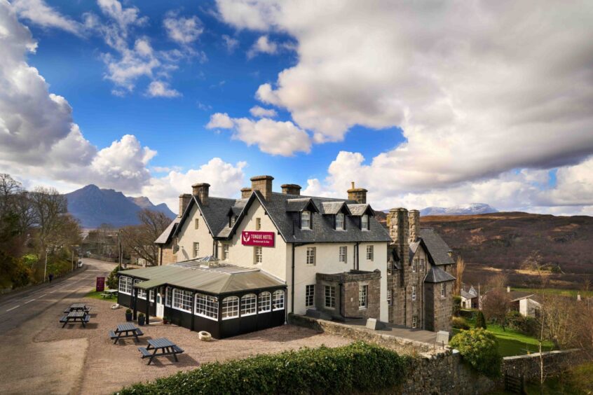Tongue Hotel is surrounded by beautiful Highland scenery. Image: Highland Coast Hotels