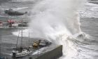 Waves at Stonehaven Harbour should now be dying down as the Storm Babet warnings are lifted.