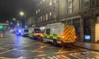 Emergency vehicles outside the Tivoli Theatre in Aberdeen.