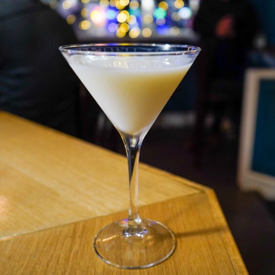 A white chocolate martini