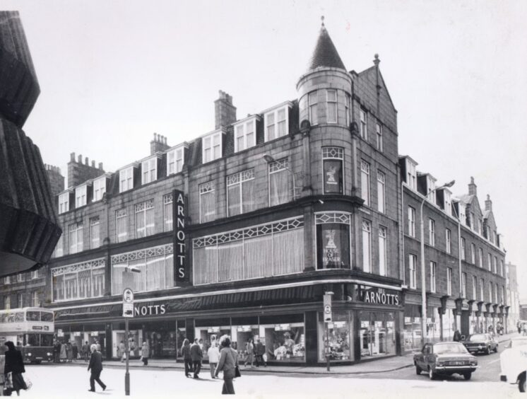 The Arnotts store on George Street, Aberdeen, in 1980