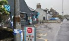 Newmachar Co-op closed off by police tape.
