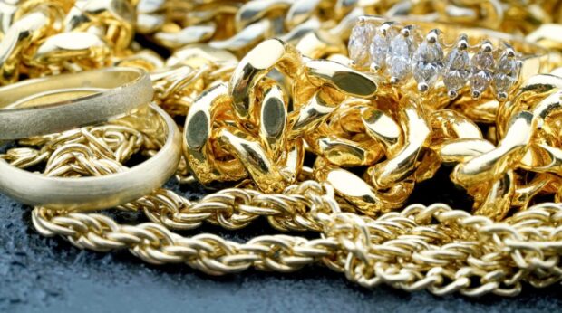 A pile of gold ready to be sold