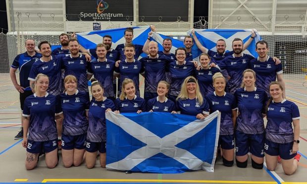Players from north-east clubs the Granite City Guerillas and Buchan Sharks are part of the Scottish Highlanders squad heading to the European Championships in Croatia. Image: European Dodgeball.