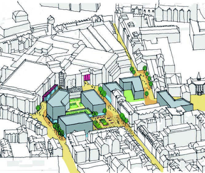 If Norco House were to be knocked down, the council would like to see mixed use mid rises built to house flats, restaurants, business space and shops. Image: Aberdeen City Council