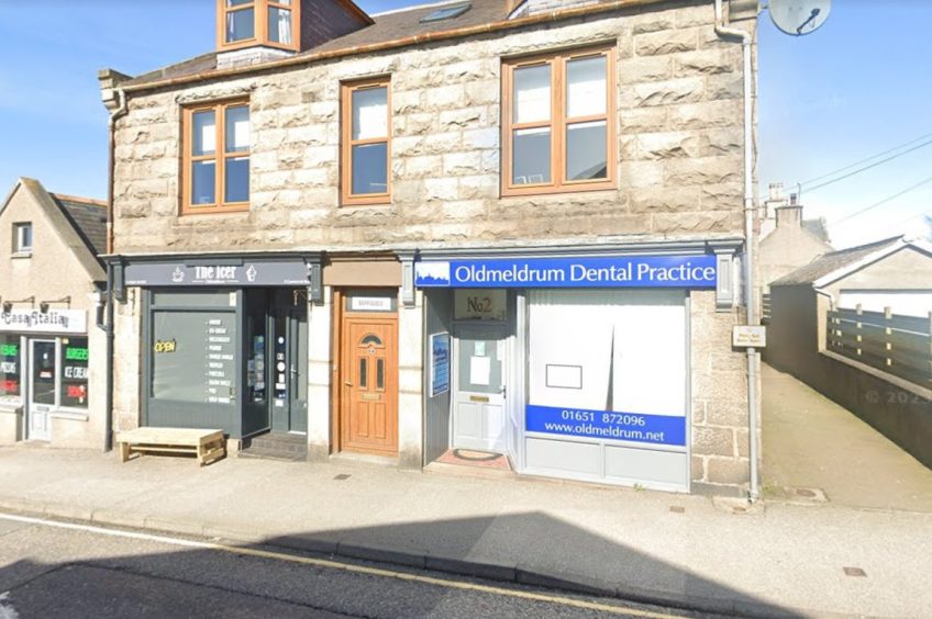 An outside view of Oldmeldrum Dental Practice