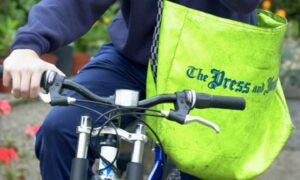 Dean Wells stole a paperboy's bike from outside an Elgin newsagents. Image: DC Thomson