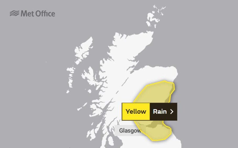 met office yellow weather warning map
