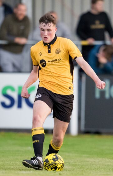 Nairn County's Aaron Nicolson in action