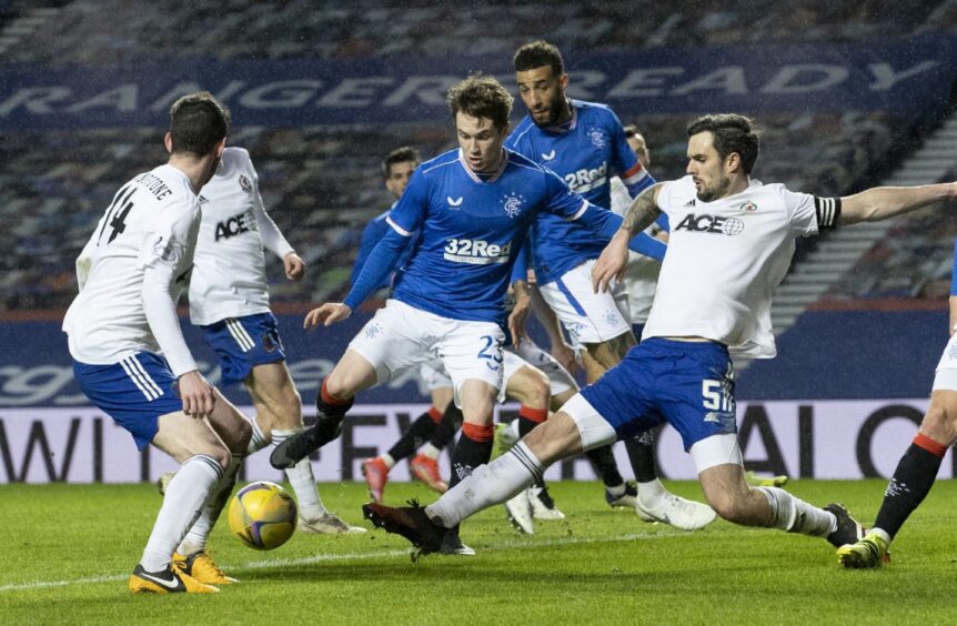 Cove were beaten 4-0 by Rangers in a Scottish Cup match at Ibrox in 2021