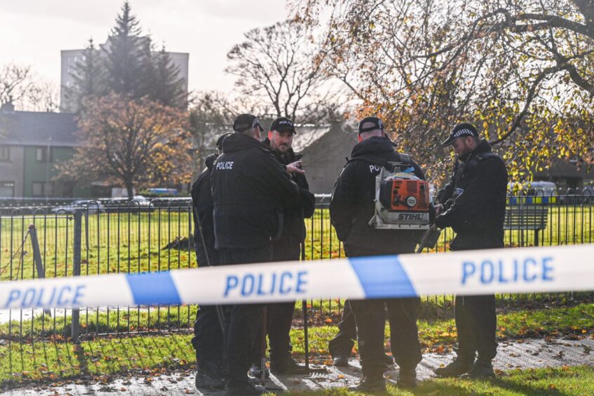 Police at the scene