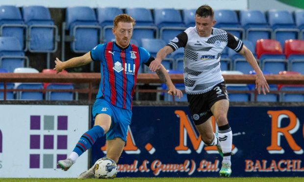 Caley Jags midfielder David Carson in action against Ayr United. Image: SNS