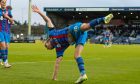David Wotherspoon celebrates opening the scoring for Caley Thistle against Ayr United in spectacular fashion. Images: SNS Group/Craig Brown