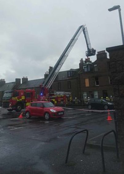 Height appliance at Peterhead fire 