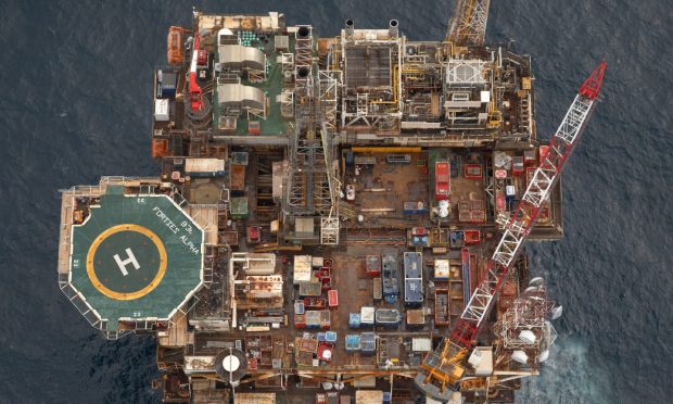 The Forties Alpha.platform in the UK North Sea.