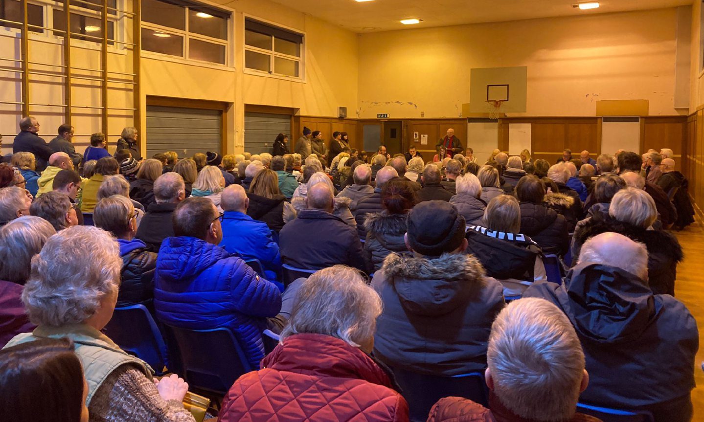 A public meeting about Macduff Aldi, which scores of people attended