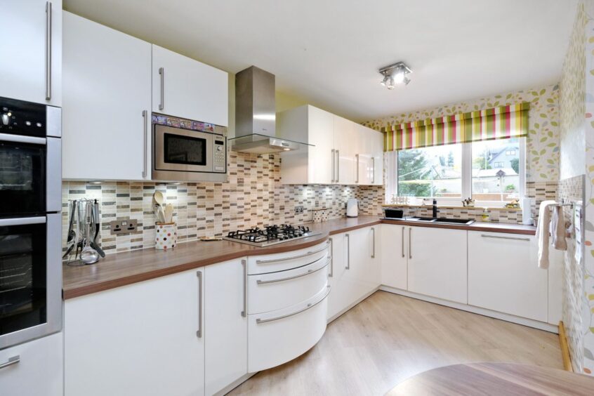 Bright kitchen within the Inverurie bungalow for sale