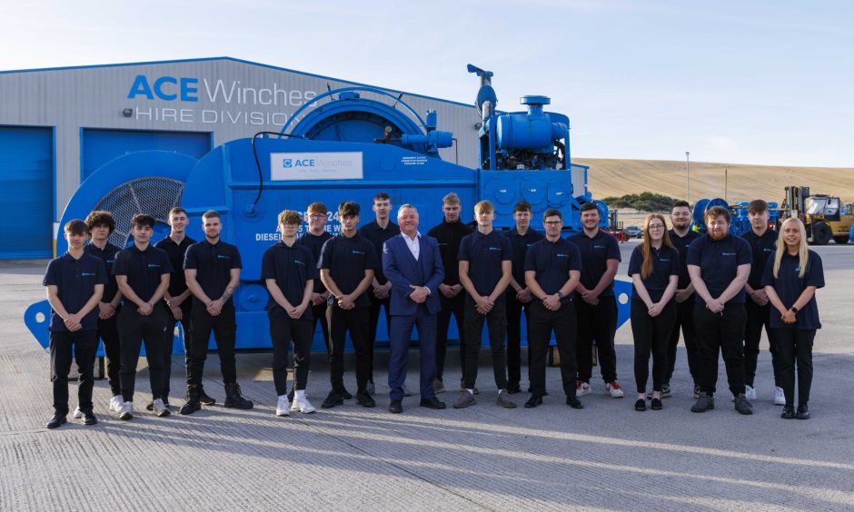 Apprentices at Ace Winches. 