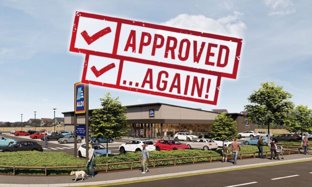 The proposed new Macduff Aldi store has been given the go-ahead for a second time. Image: Mhorvan Park/DC Thomson