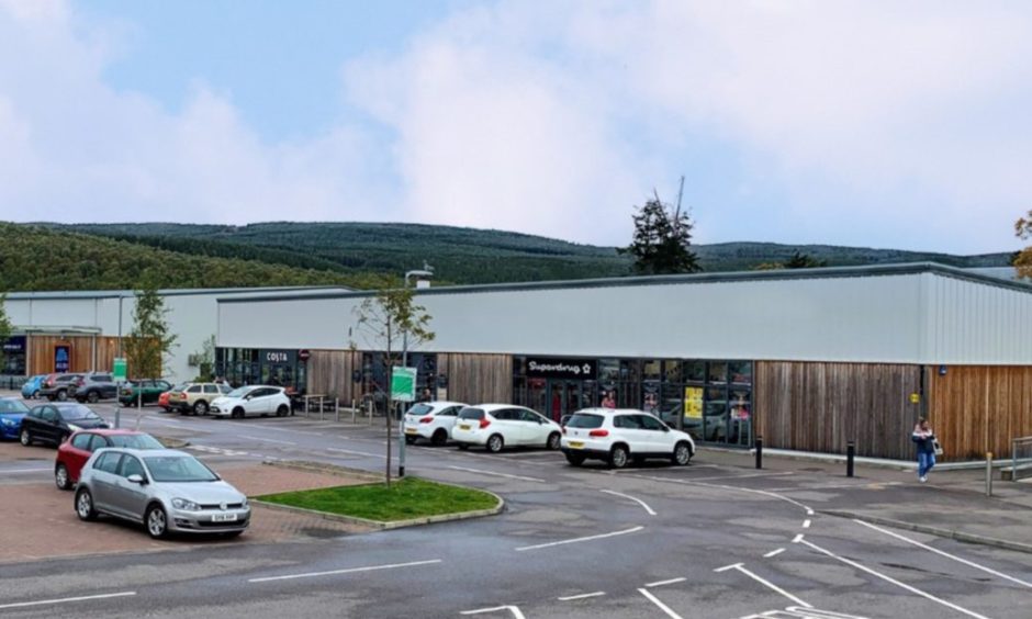 The Aviemore Retail Park where the new McDonald's restaurant would be sited.