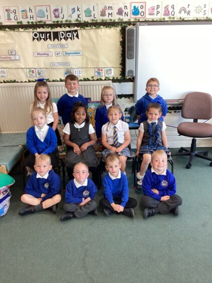 First Class of 2023 at Boddam Primary School in Aberdeenshire