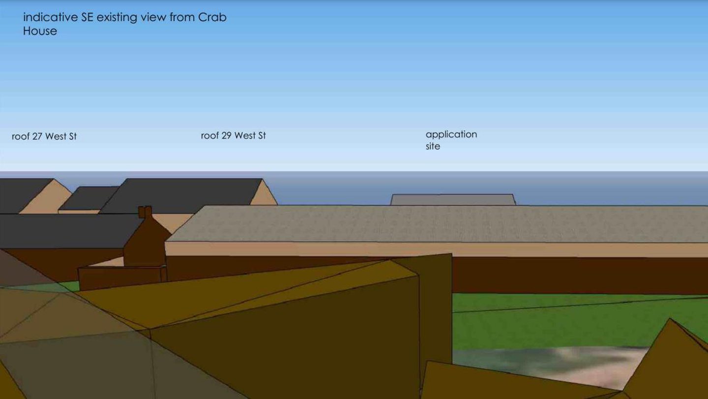 A drawing showing the existing site