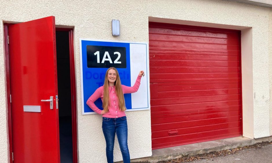 Ciara outside an industrial unit in tain