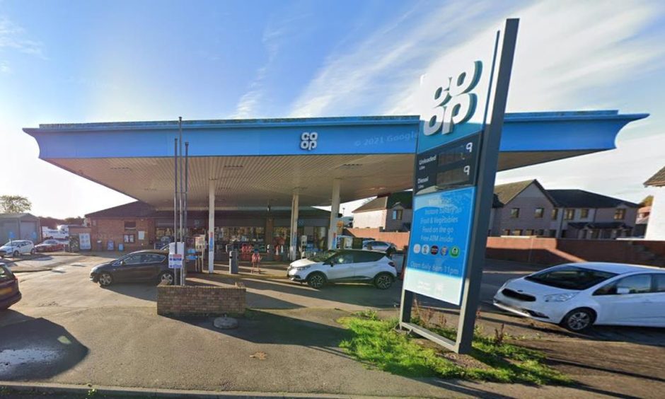 Co-op petrol station on Kirkton Road, Stonehaven.