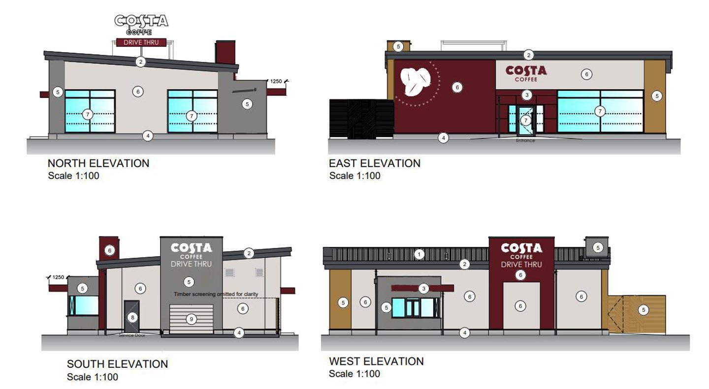 The Peterhead Burger King drive-thru plans would be next to a similar Costa