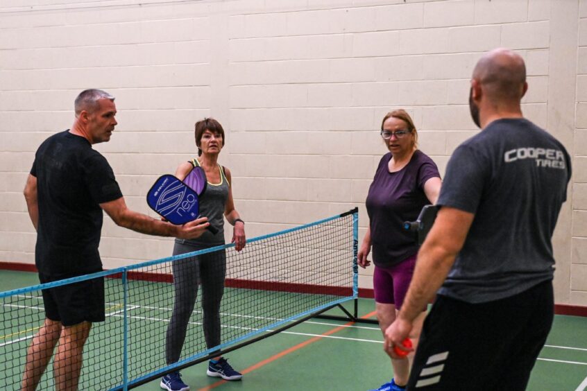 Pickleball players at the Ferryhill Community Centre in Aberdeen