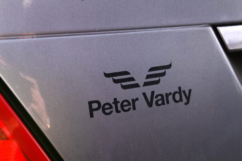 Peter Vardy sticker on car.