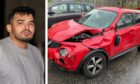 Dibu John was drink-driving when he crashed his Nissan Juke into a bus on a busy Aberdeen road. Images: DC