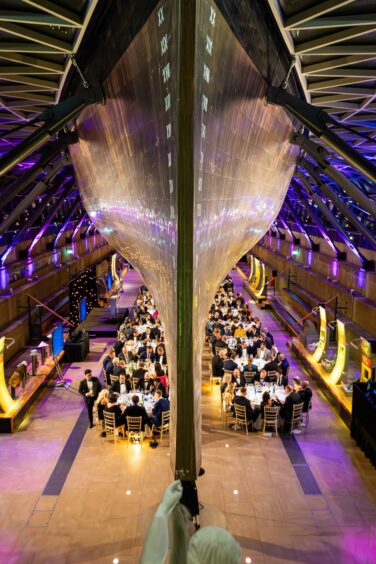 The ceremony took place under the Cutty Sark. 