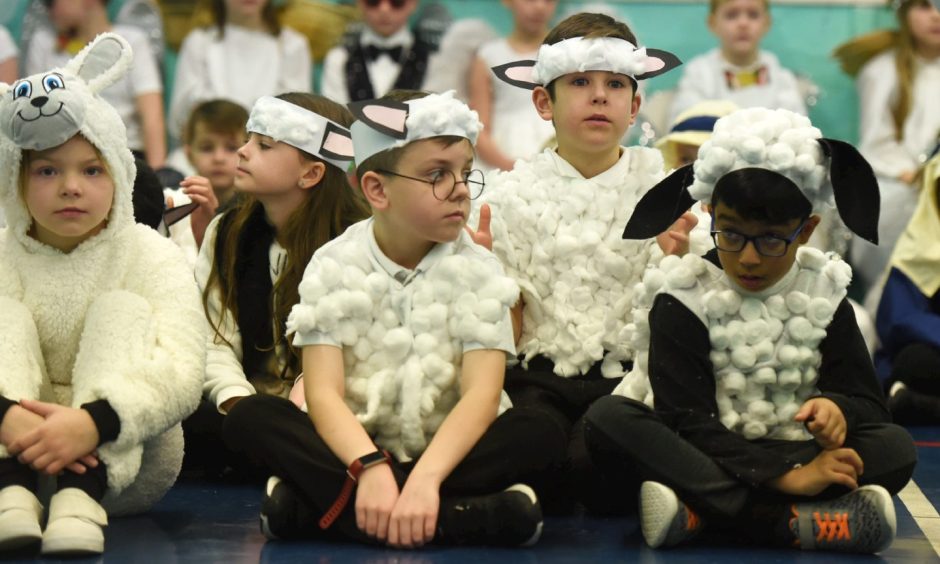 It might not be the kids looking sheepish this year with such a late fix to the Aberdeen school Christmas holidays. Image, by Paul Glendell/DC Thomson, of the Middleton Park School Christmas show in 2019.