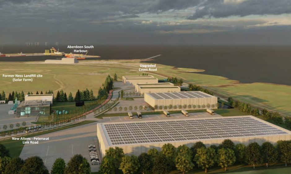 Artist impression of the proposed hydrogen campus