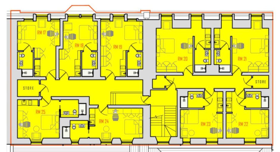 Plans for new students flats at Victoria House.