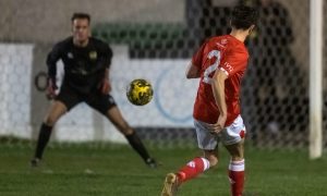 Callum Maclean's strike for Nairn County at Clach. Images: Jasperimages