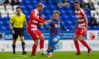 Caley Thistle forward Adam Brooks in control against Bonnyrigg Rose in the Viaplay Cup. Image: Jasperimage