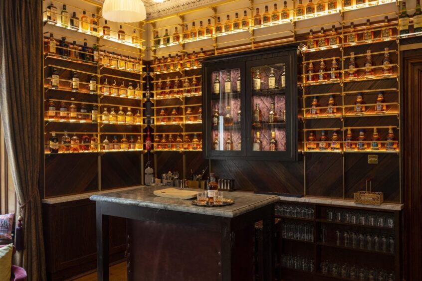 The whisky "library" at Chivas' new guesthouse in Keith.