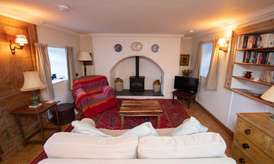 The living room in one of the cottages at Portsoy harbour.