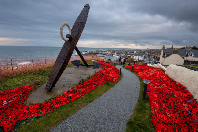 The grounds of Macduff Parish Church have been transformed for their annual remembrance day display. 