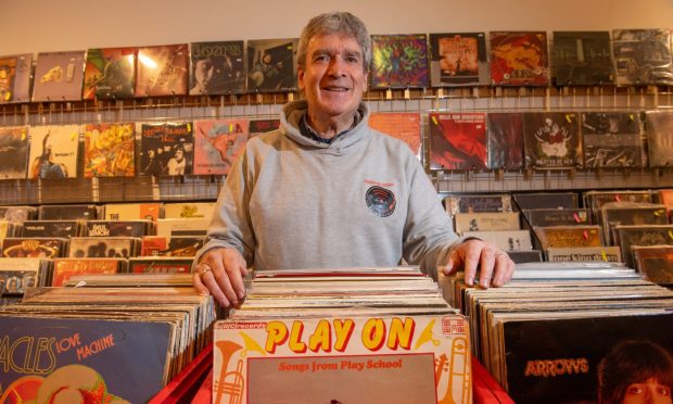 Bob Smith is celebrating 10 years since opening Aberdeen Vinyl records. Image: Kenny Elrick/DC Thomson