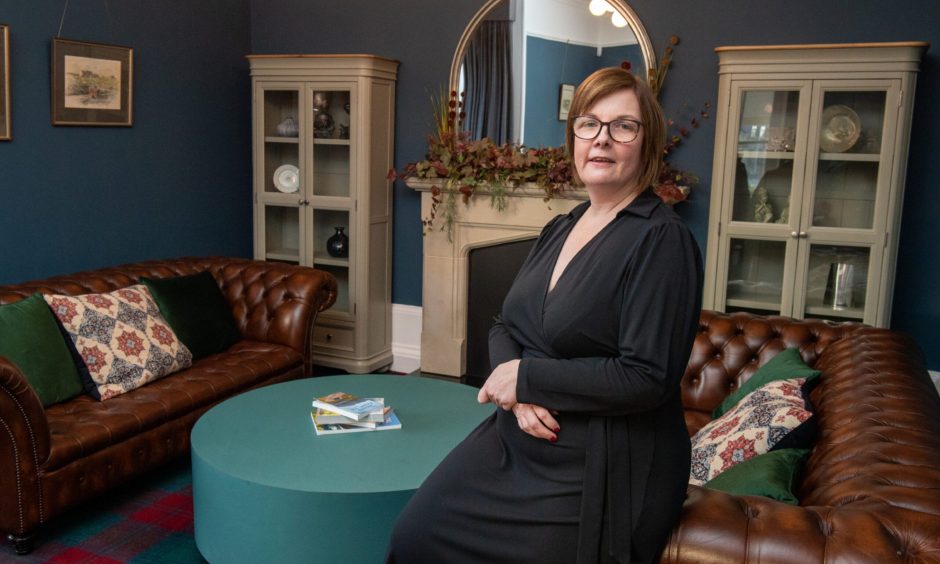 Lorna Younge photographed in one of the newly revamped rooms of Udny Arms Hotel.