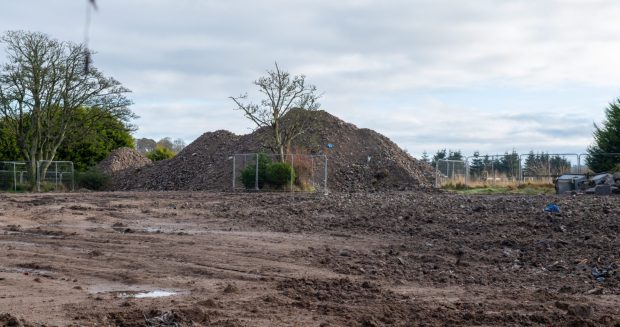 The Lairhillock Inn in Netherley has been reduced to rubble, with plans for housing on the site of the historic hotel. Image: Kenny Elrick/DC Thomson